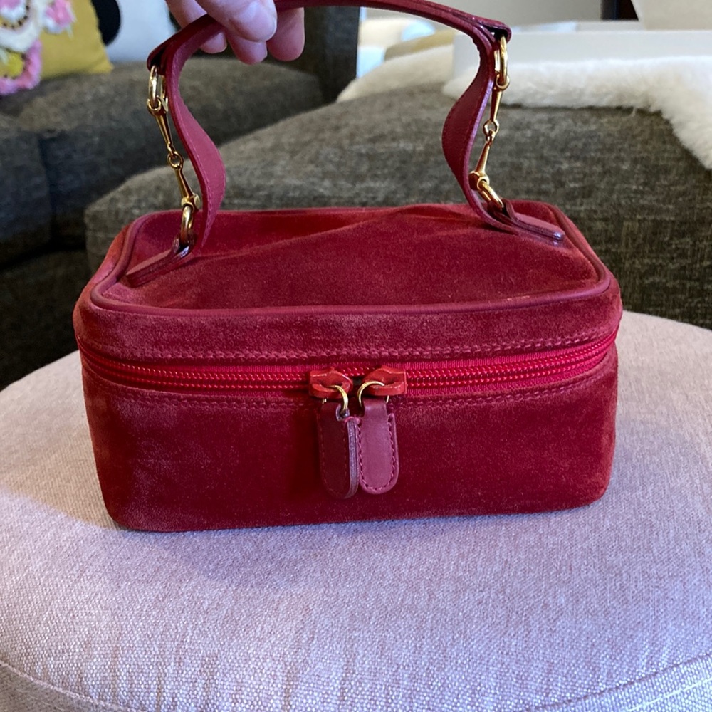 Vintage Suede Gucci Make up Case ♥️